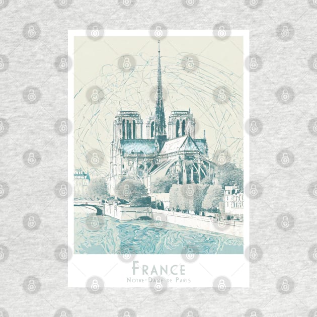 Serene Notre-Dame de Paris France Illustration by POD24